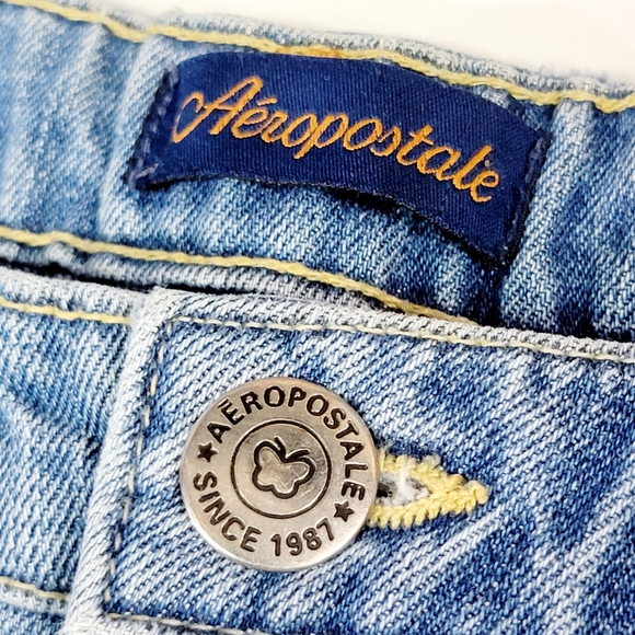 AEROPOSTALE ♡ Sweet Denim Faded 'n Distressed Authentic Flare Blue Jeans 9/10R - Picture 15 of 16